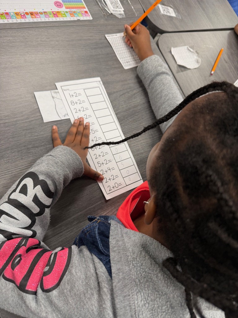 First grade students working on fact fluency.