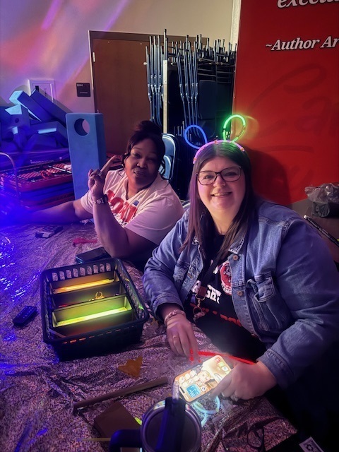 Ms. Evans and Ms. Emma at the Lit Party!