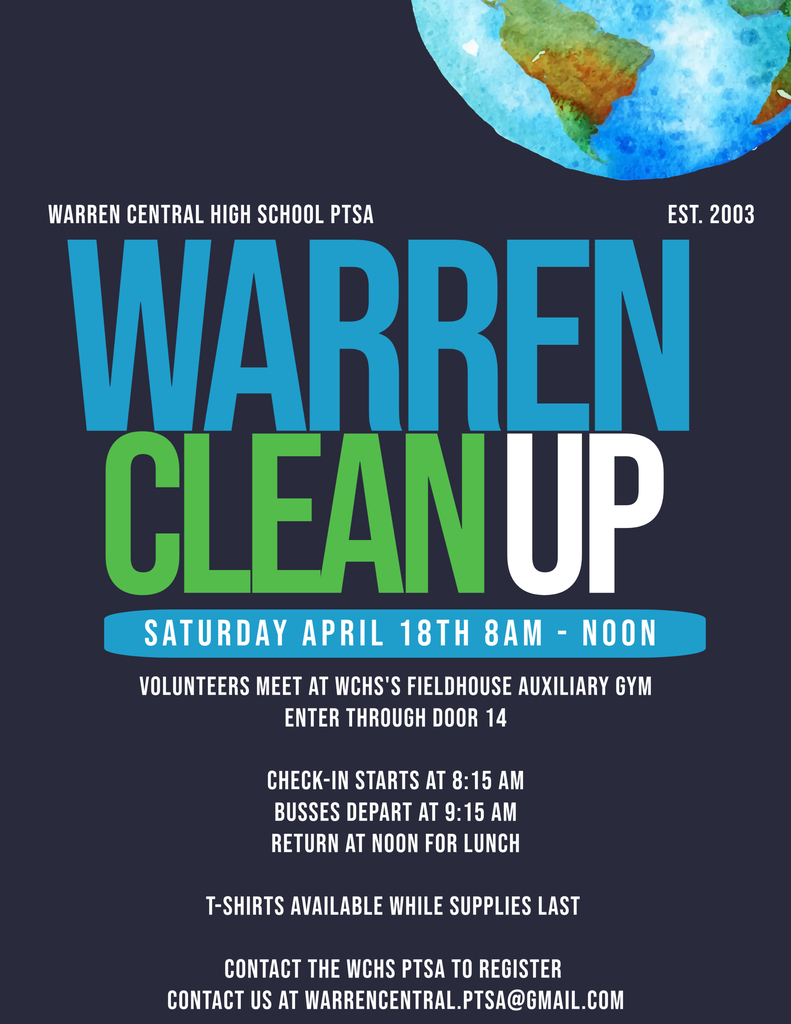 Warren Clean Up Saturday April 18th