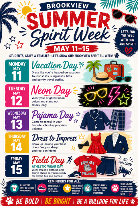 Summer Spirit Week (May 11-15)