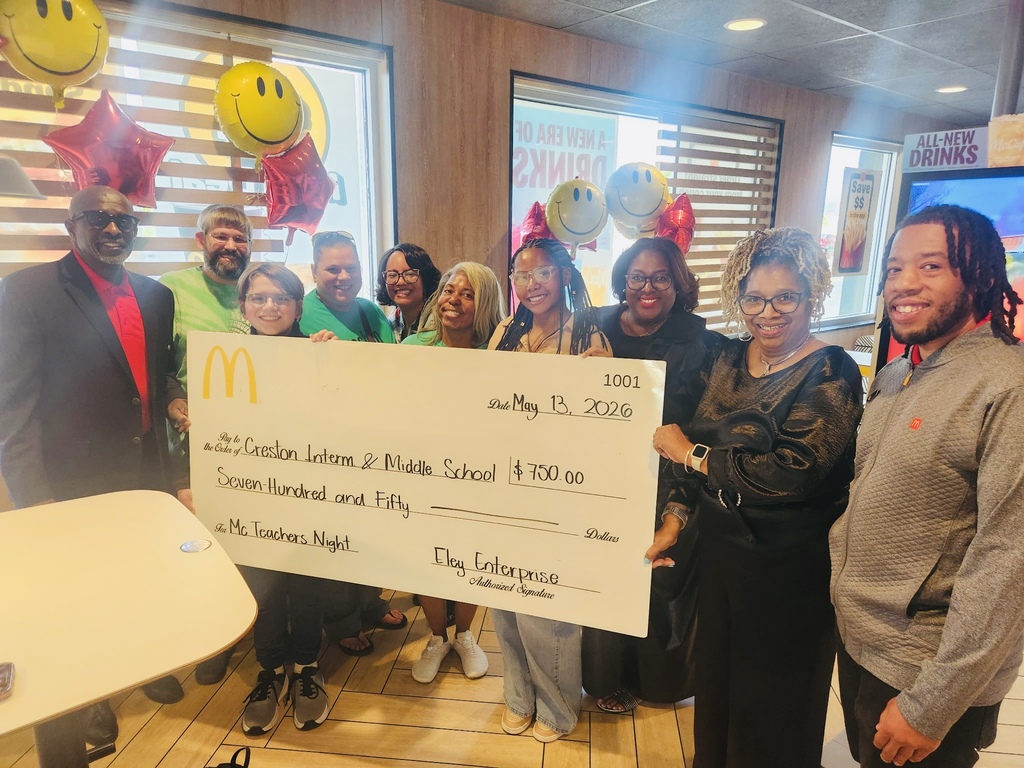 Our PTSA Members accepting our Fundraiser check from McDonalds