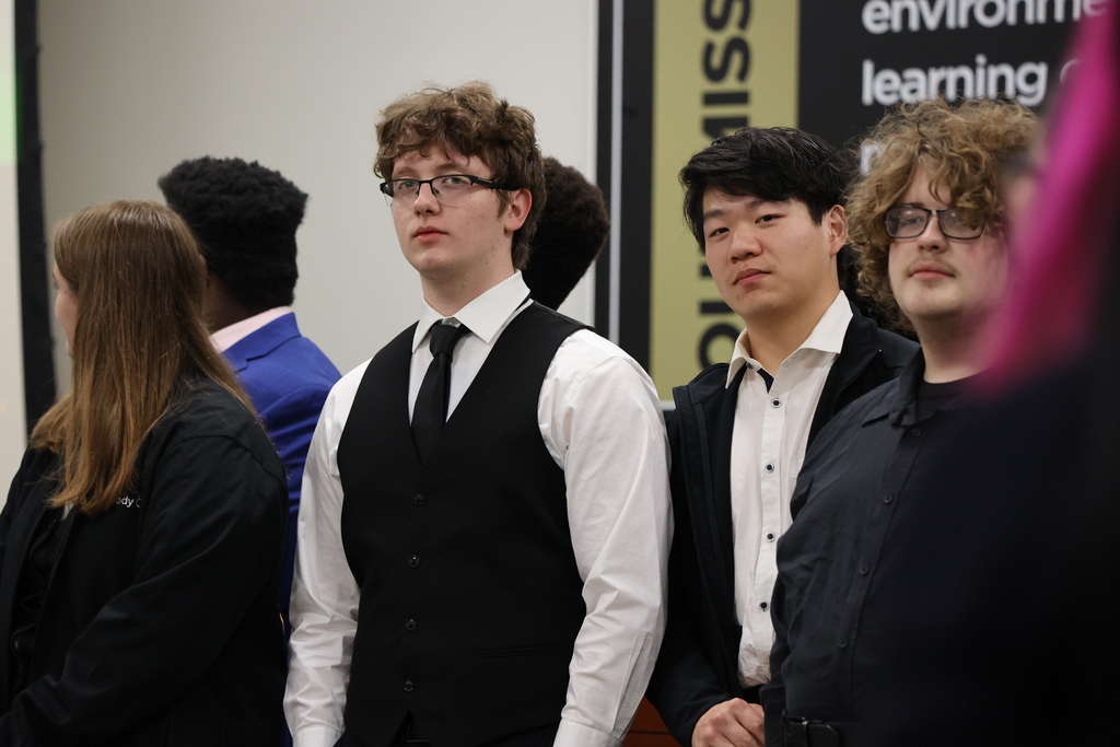 Tonight at the school board meeting, we recognized the amazing students and a couple of programs from the WC Performing Arts Department for breaking records and showcasing Eastside pride on the national stage. Congratulations to the Warren Central Winds and Winter Guard! 🖤💛 #WarrenWill