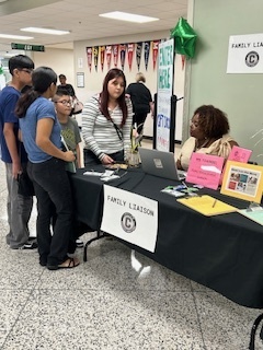 Our Parents getting information on services available through our Family Liason.
