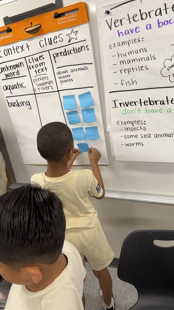 3rd grade students predicting vocabulary definitions using context clues