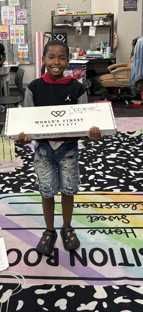 Dreden is going to be eating on this 5lb chocolate bar for a while