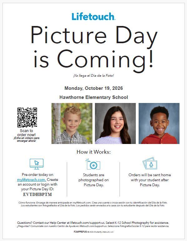 Picture Day is October 19