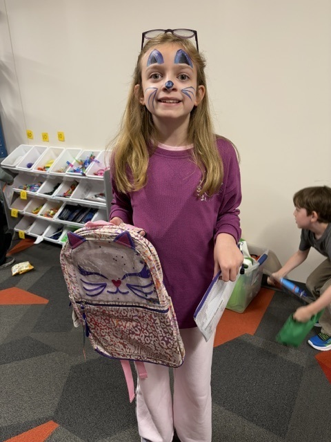 Girl with face painted