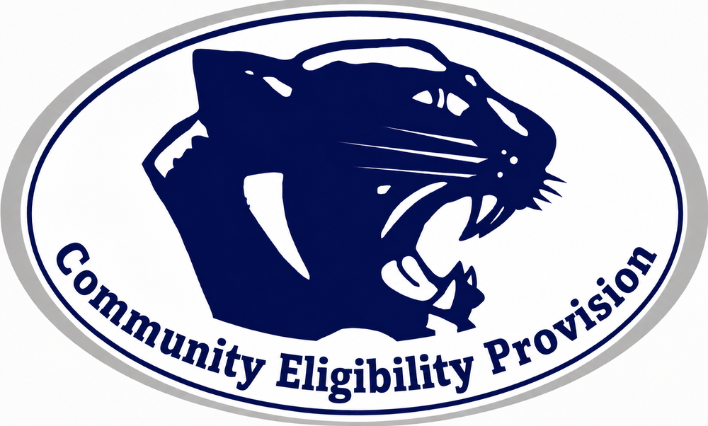 Panther Logo with Community Eligibility Provision text inside