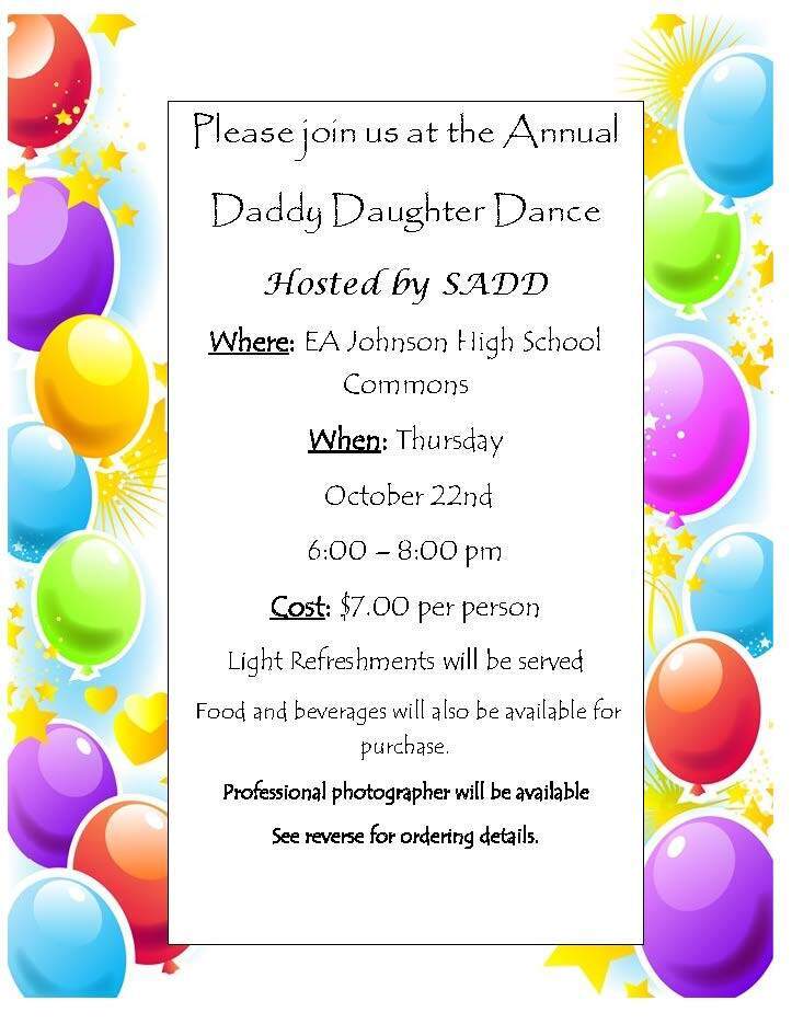 Daddy Daughter Dance Flier- Information Contained in Text