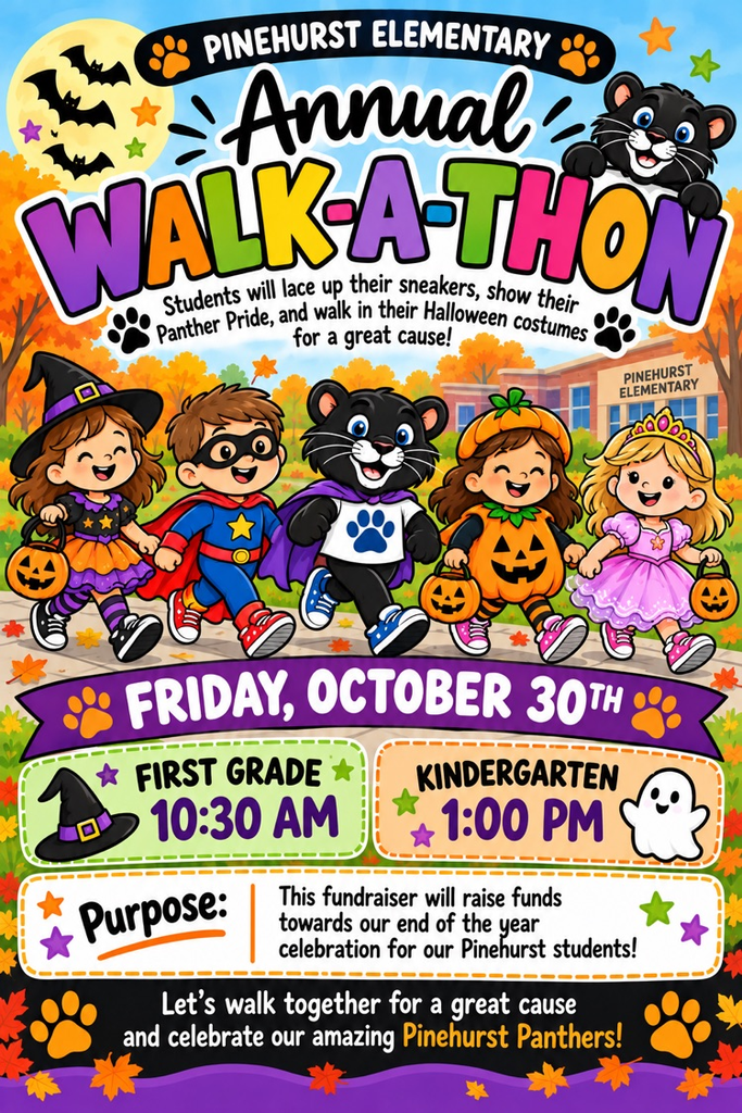walk-a-Thon flyer October 30