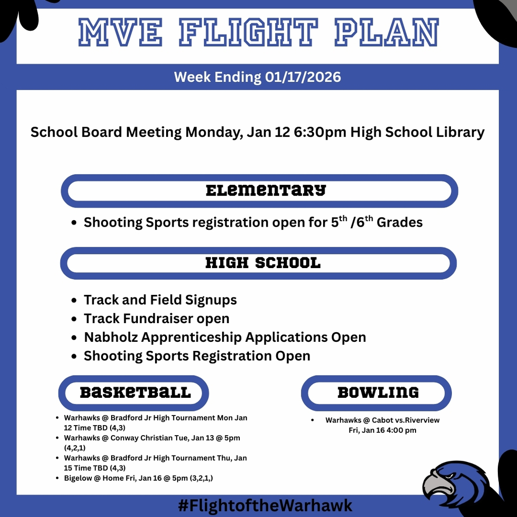 flight plan week ending 01/17/26