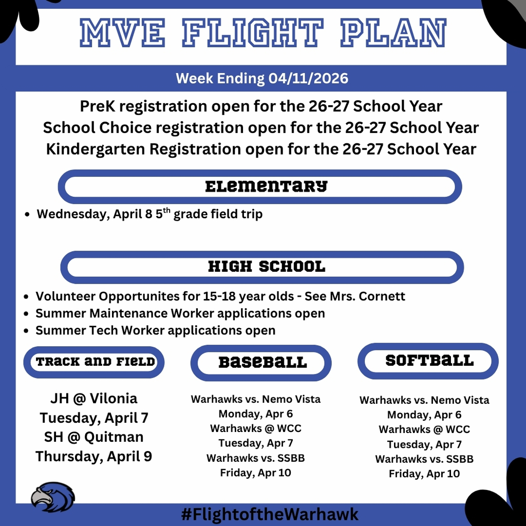 flight plan week ending 04/11/26