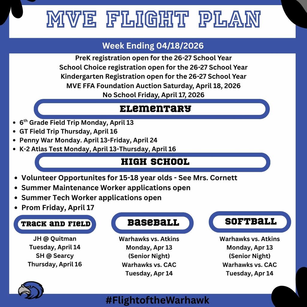 flight plan week ending 04/18/26