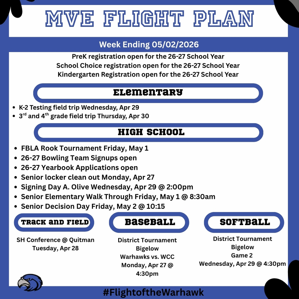 flight plan week ending 05/02/26
