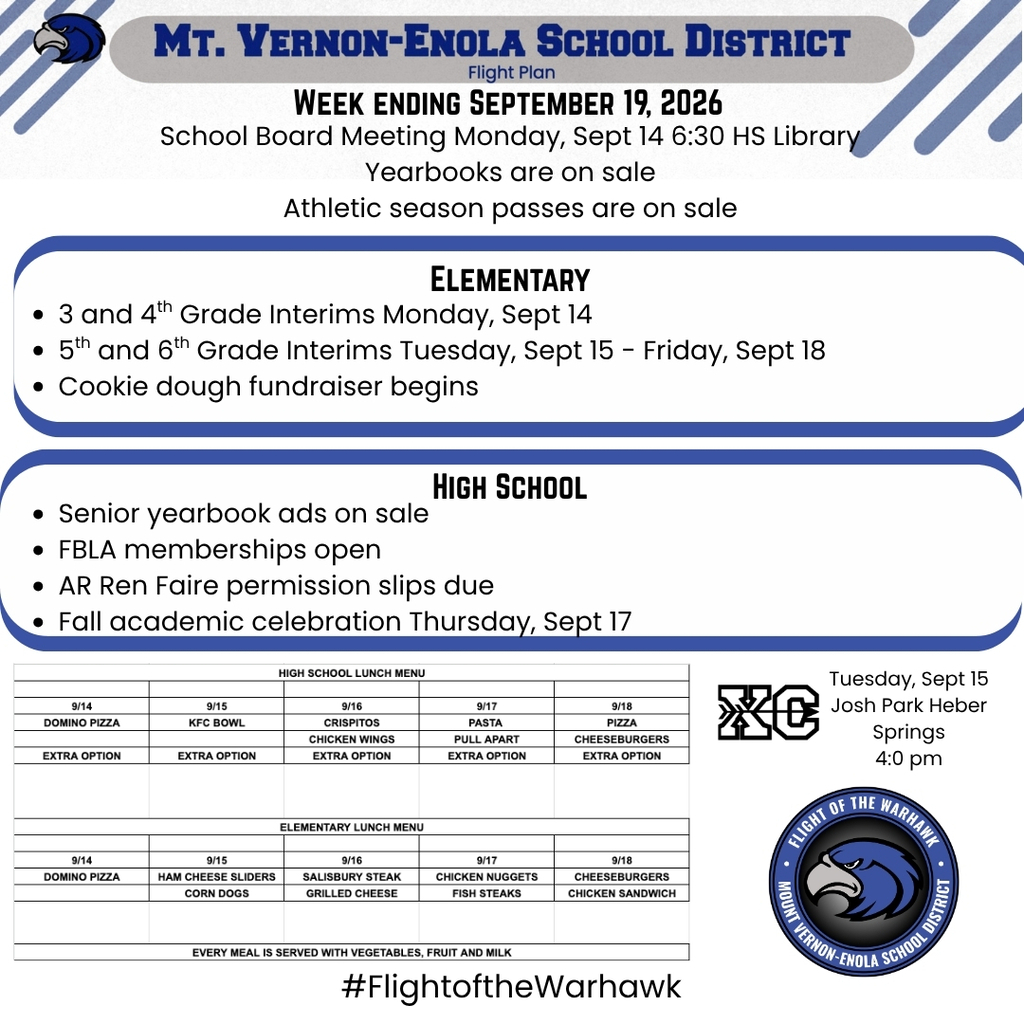 flight plan week ending 09/19/26