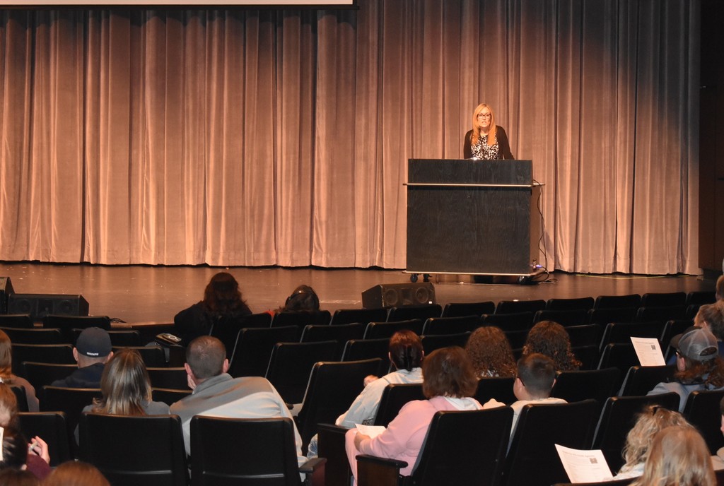 Pic of assistant principal speaking