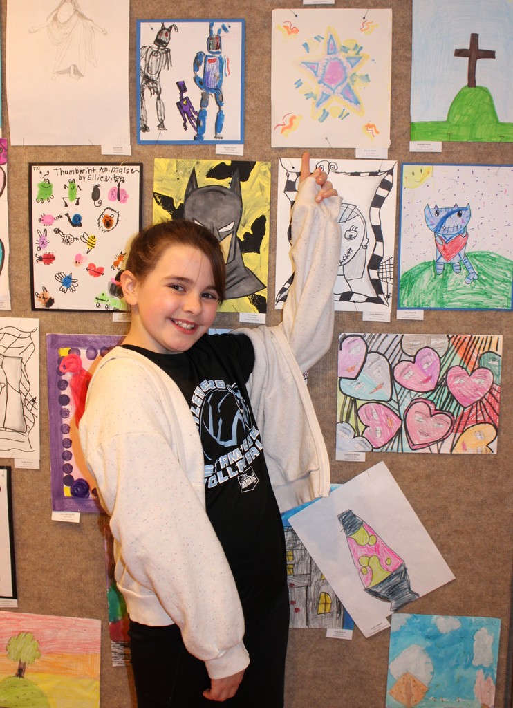 Student with Artwork