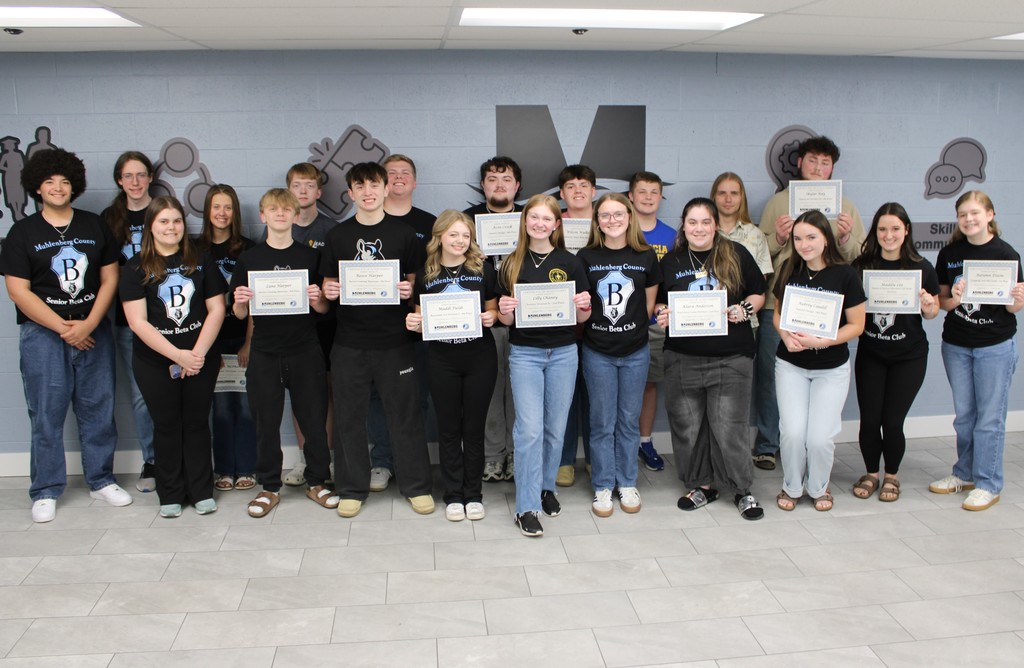 MCHS Sr Beta Club Award Recipients