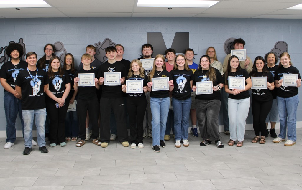 MCHS Sr Beta Club Award Recipients