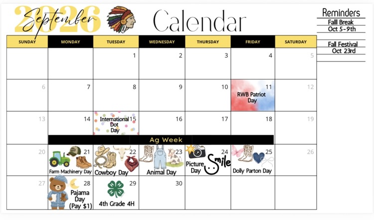 September Calendar