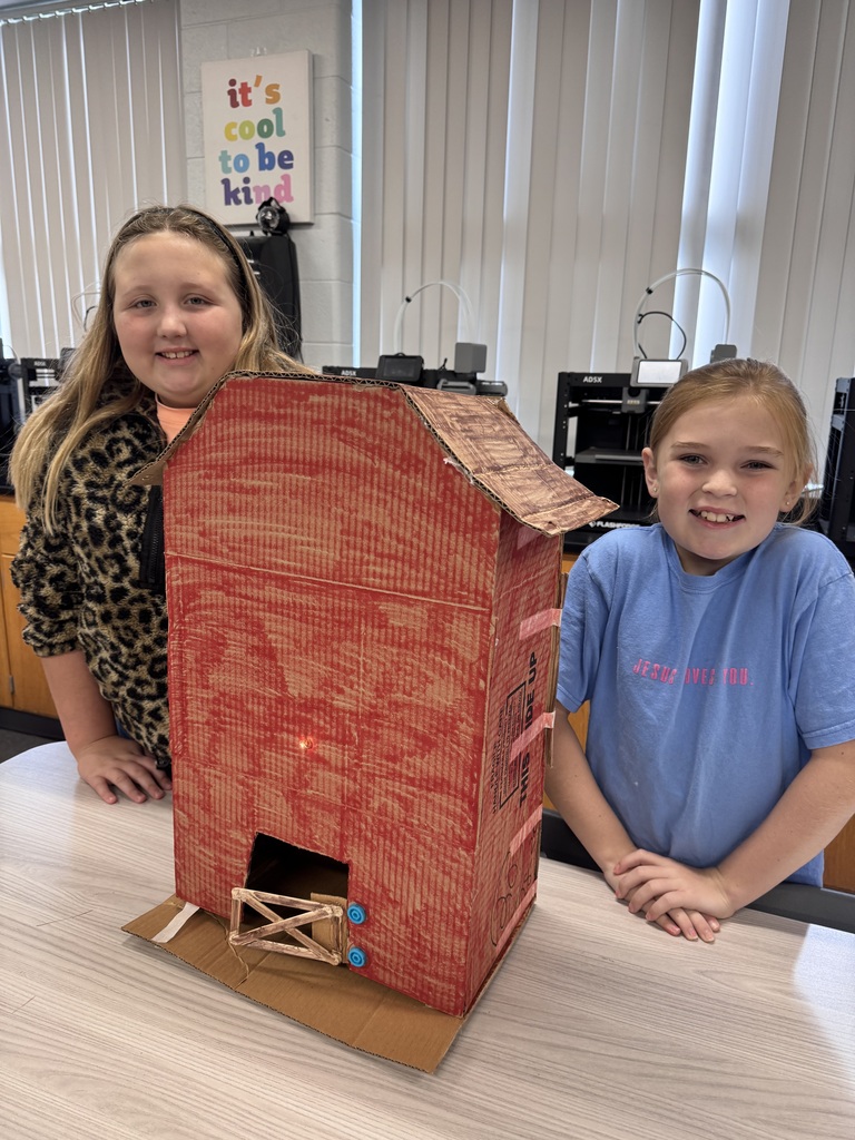 Students with barn design