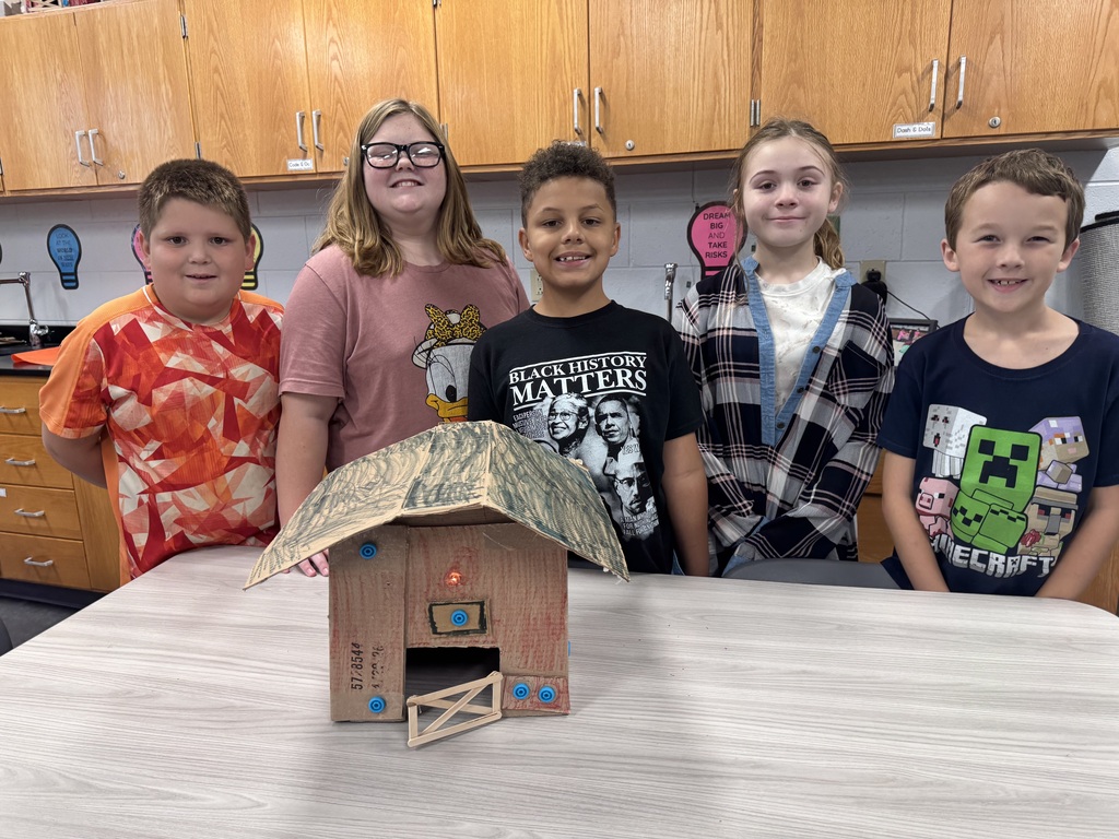 Students with barn design