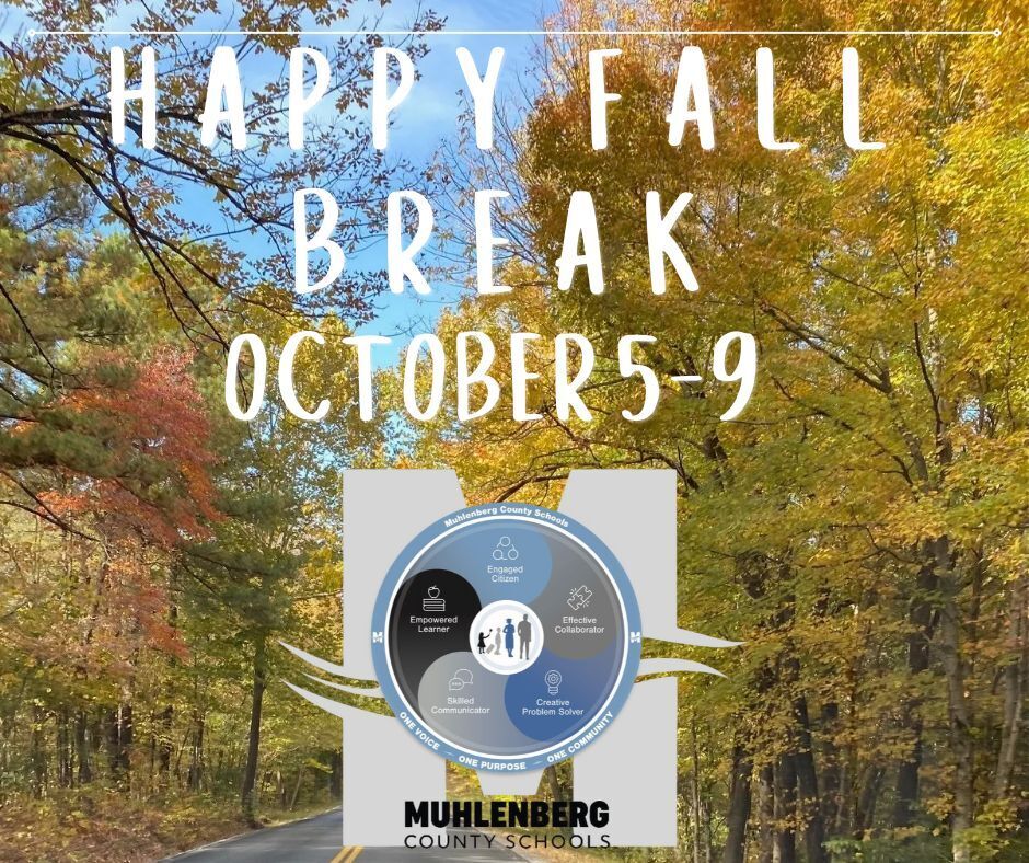 Happy Fall Break October 5-9 with logo