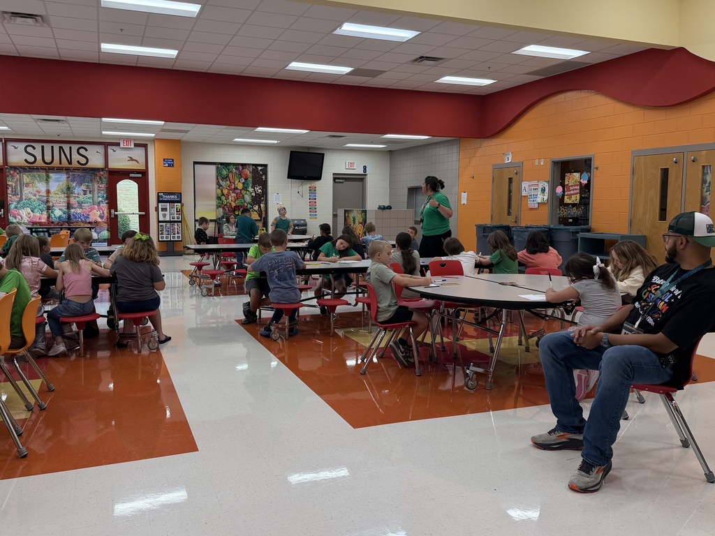 Green group in lunchroom