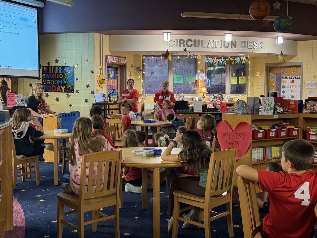 Red group in library