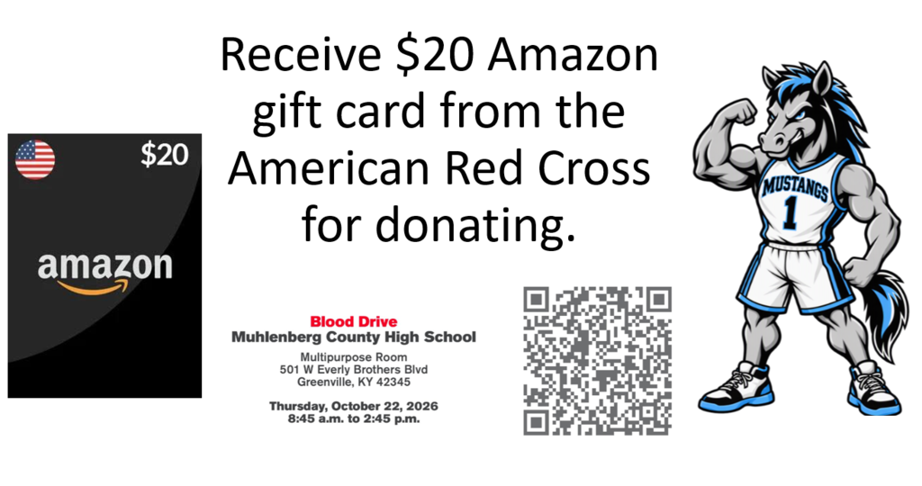 Blood Drive at MCHS Thursday, October 22, from 8:45AM to 2:45PM