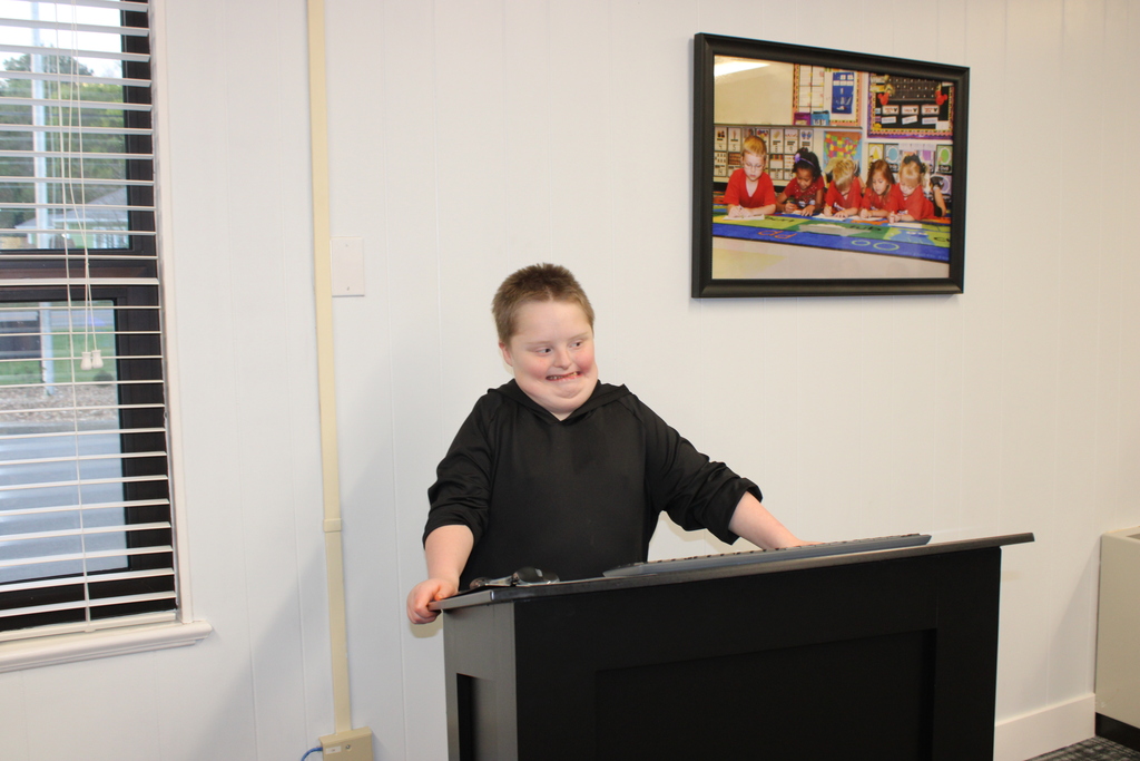 Michael at the podium