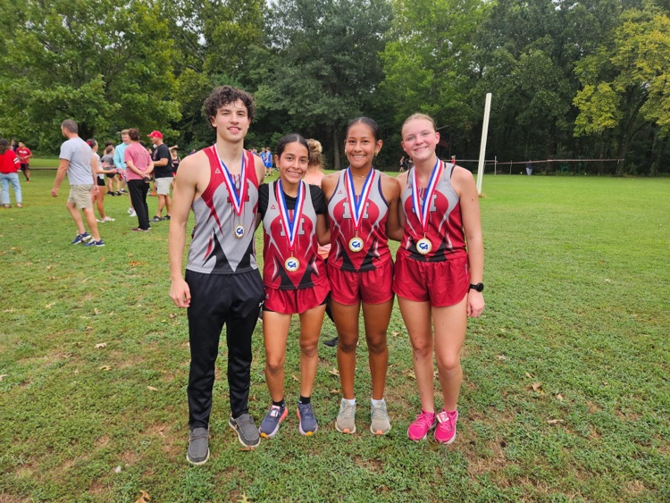 MHS XC members with their medals