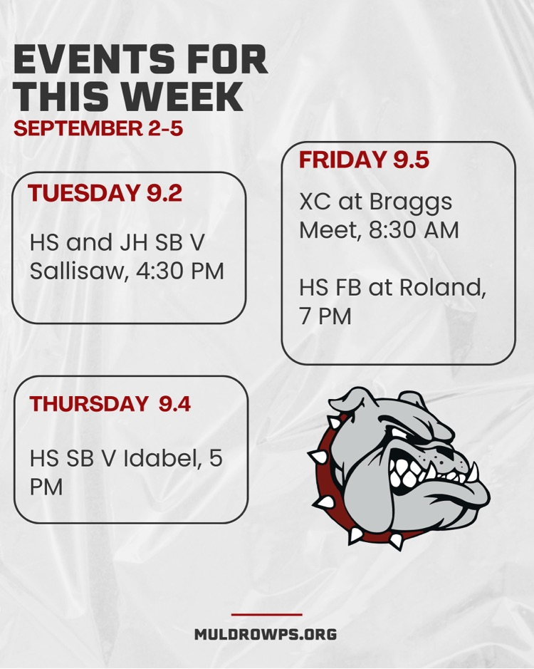 a schedule of this week’s competitive events  