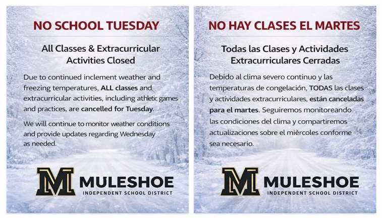 26.01.26 - No School - Weather Cancellation