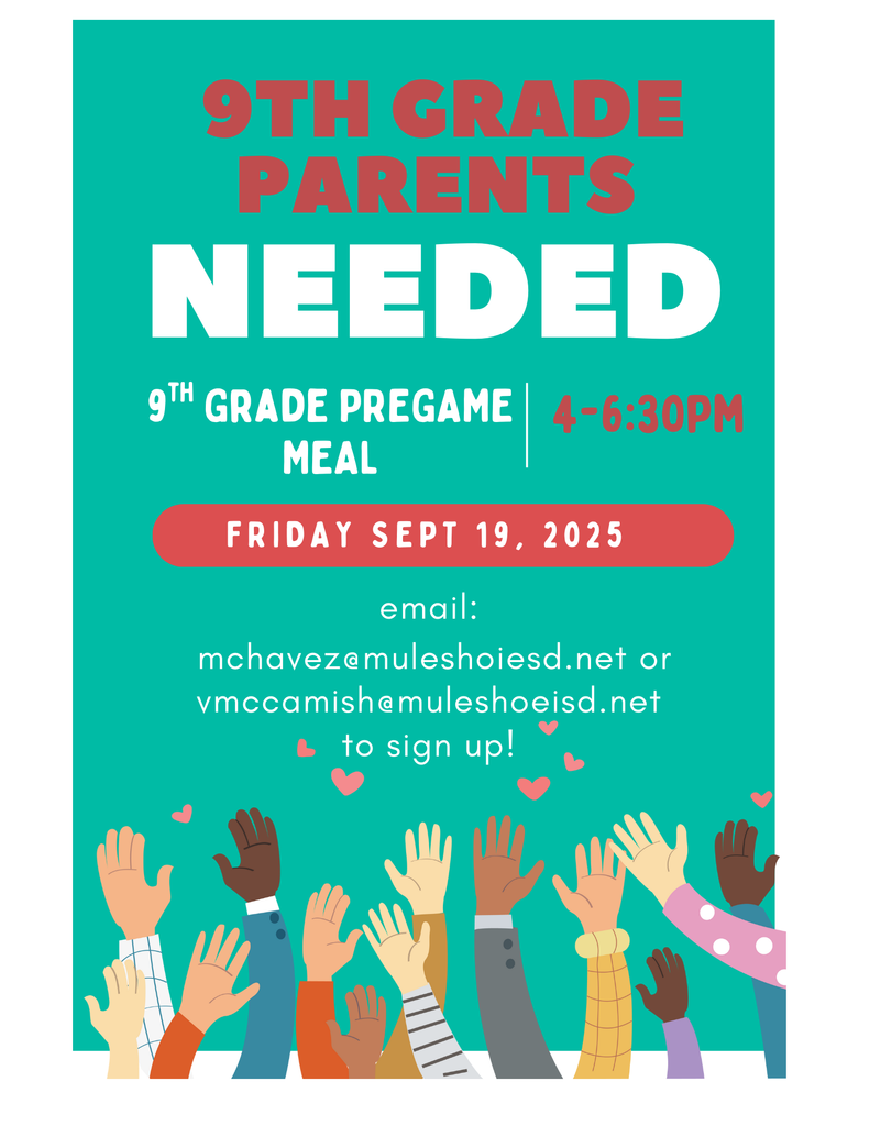 9th grade parents needed!