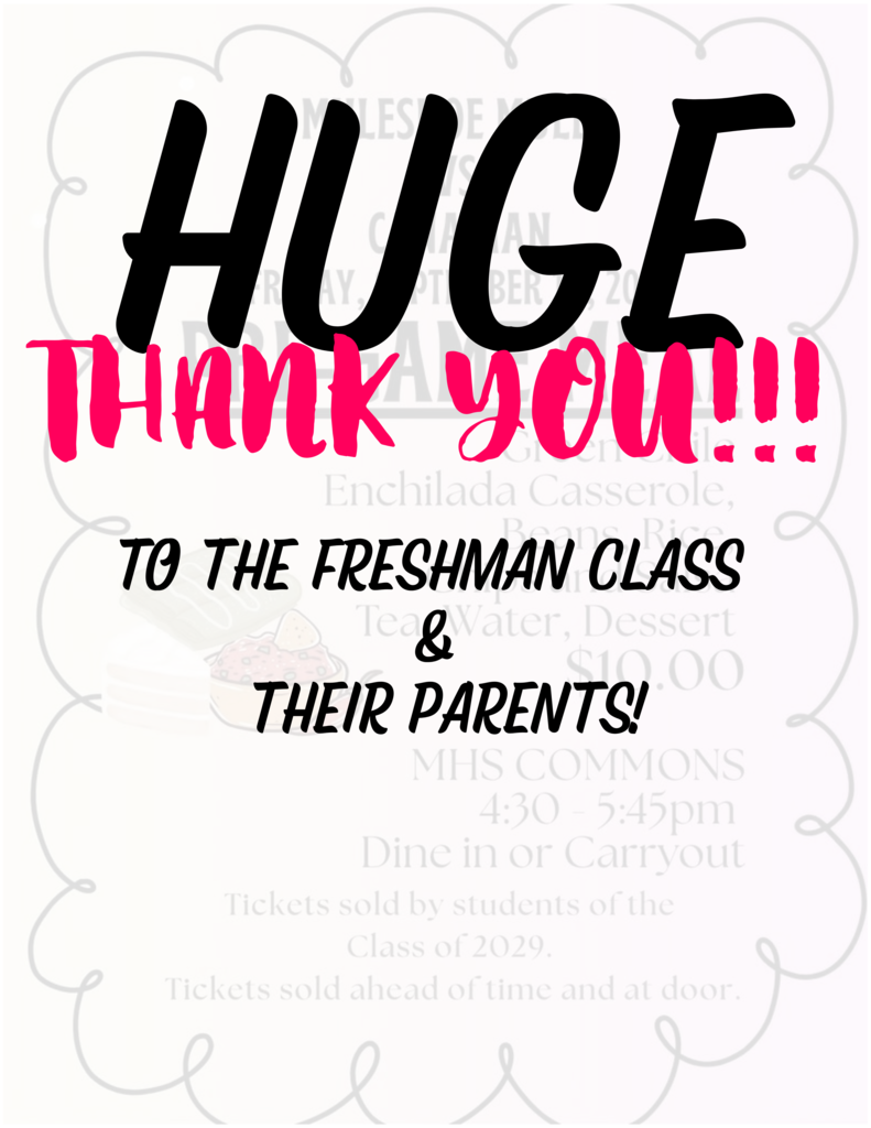 Freshman class - thank you!