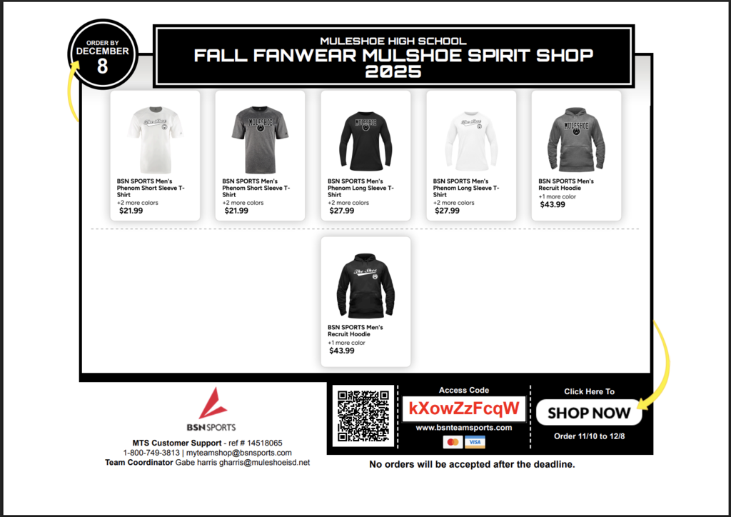 BSN Fan Shop Flyer