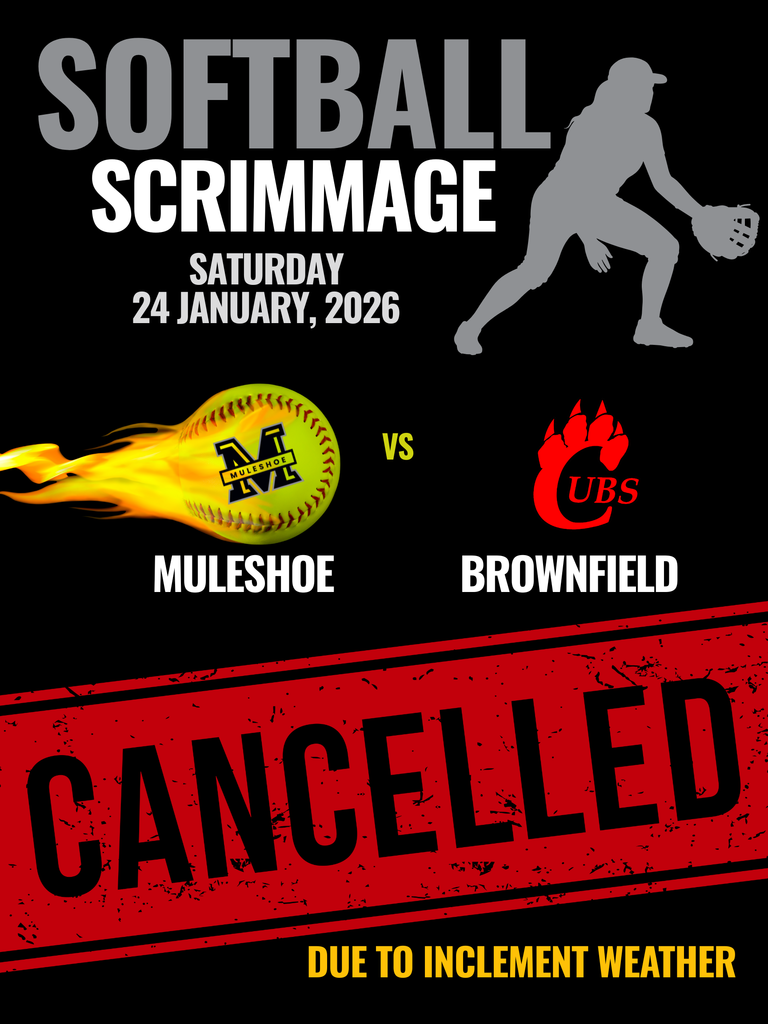 Softball Cancelled - 26.01.24