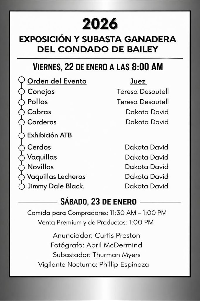 Spanish Stockshow Lineup - 26.01.21