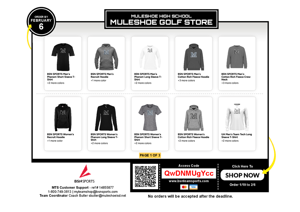 26.01.25 - MHS Golf Store Merch