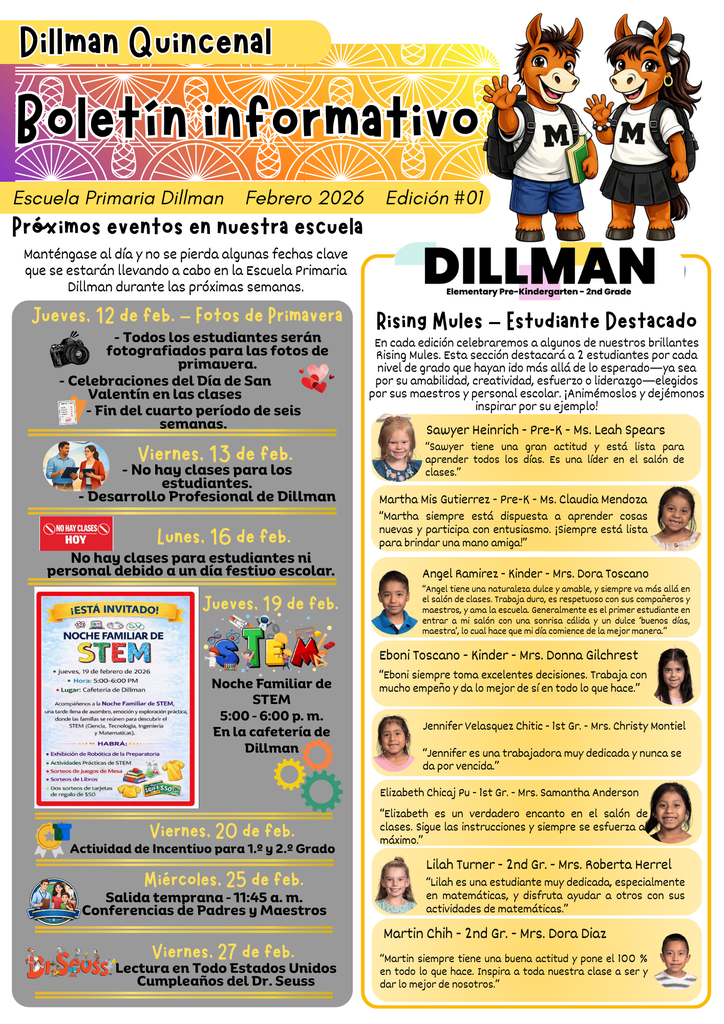 26.02.02 - Dillman Bi-Weekly Newsletter - Feb. 2026 - Issue #01 - Bilingual - Page 2