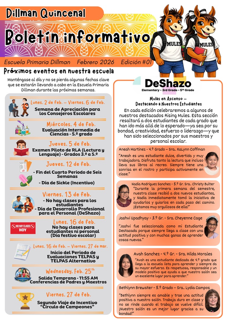 26.02.03 - DeShazo Bi-Weekly Bilingual Newsletter - Issue #01 - Page 2