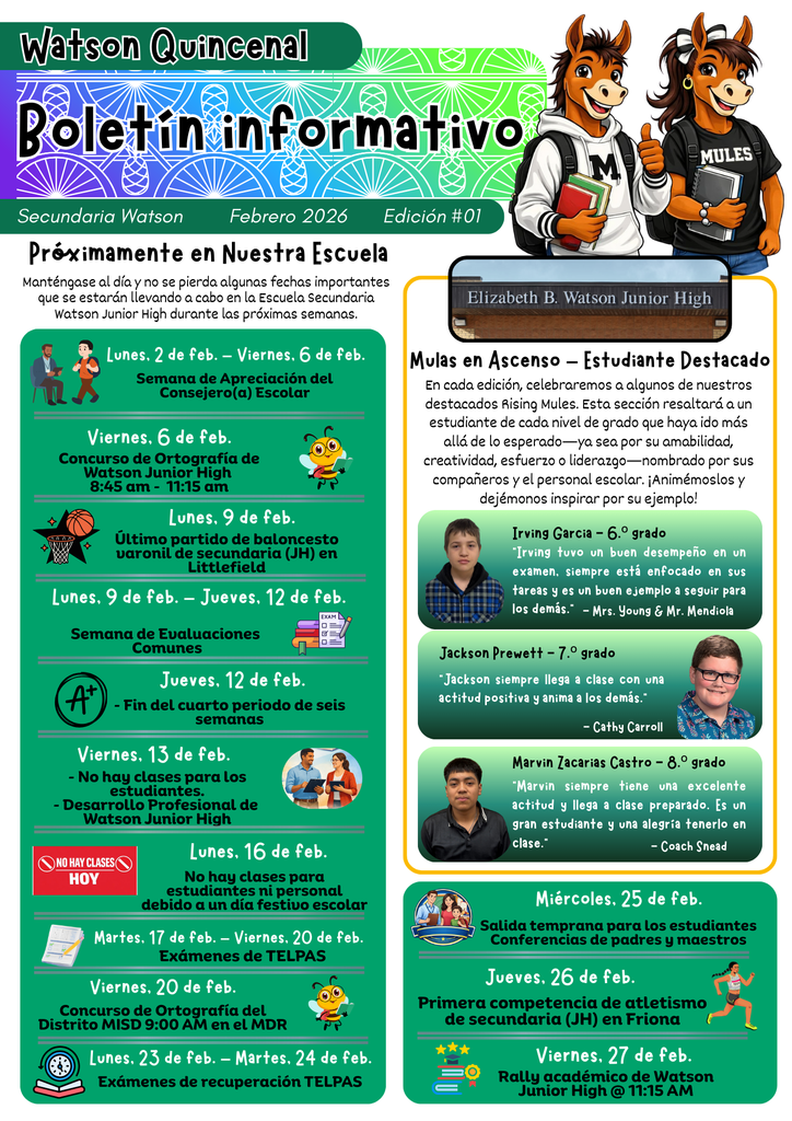 26.02.04 - WJHS Bi-Weekly Newsletter - Feb. 2026 - Issue #01 - Bilingual - Page 2