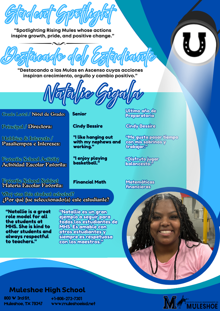 26.02.05 - MHS - Student  Spotlight - Natalie Sigala - Senior