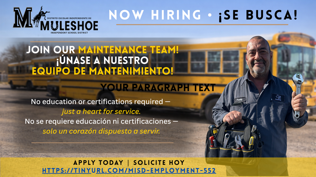 26.02.06 - Maintenance - Now Hiring - Bilingual