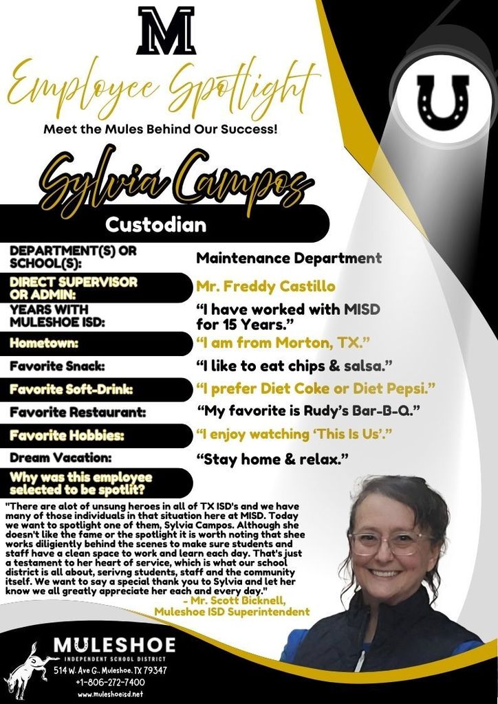 26.02.13 - MISD Employee Spotlight - Sylvia Campos - English