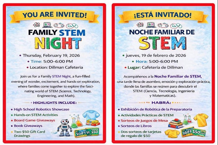 26.02.18 - Dillman STEM Night Reminder