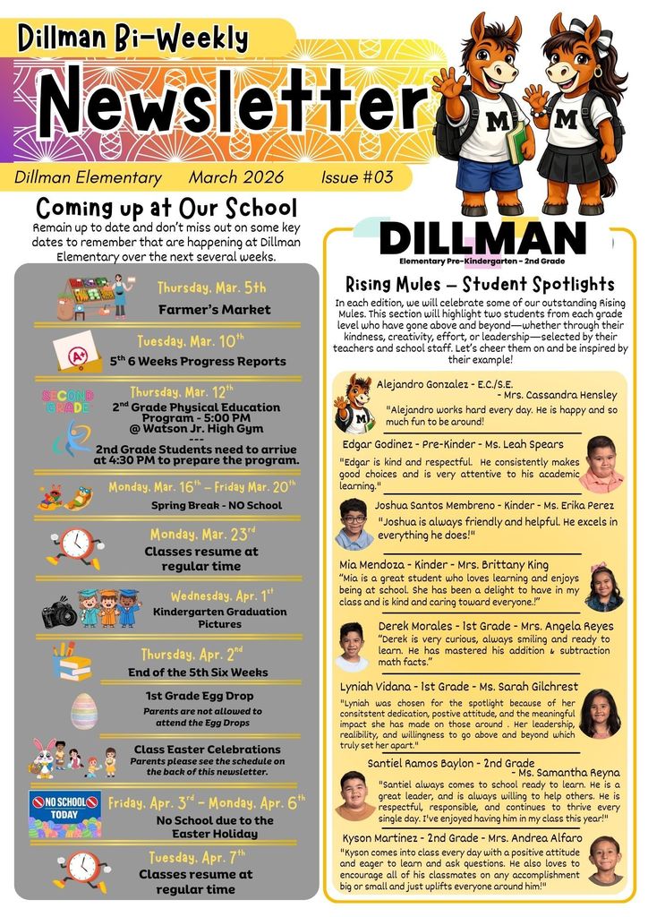 26.03.02 - Dillman Newsletter - Issue 03 - Page 1