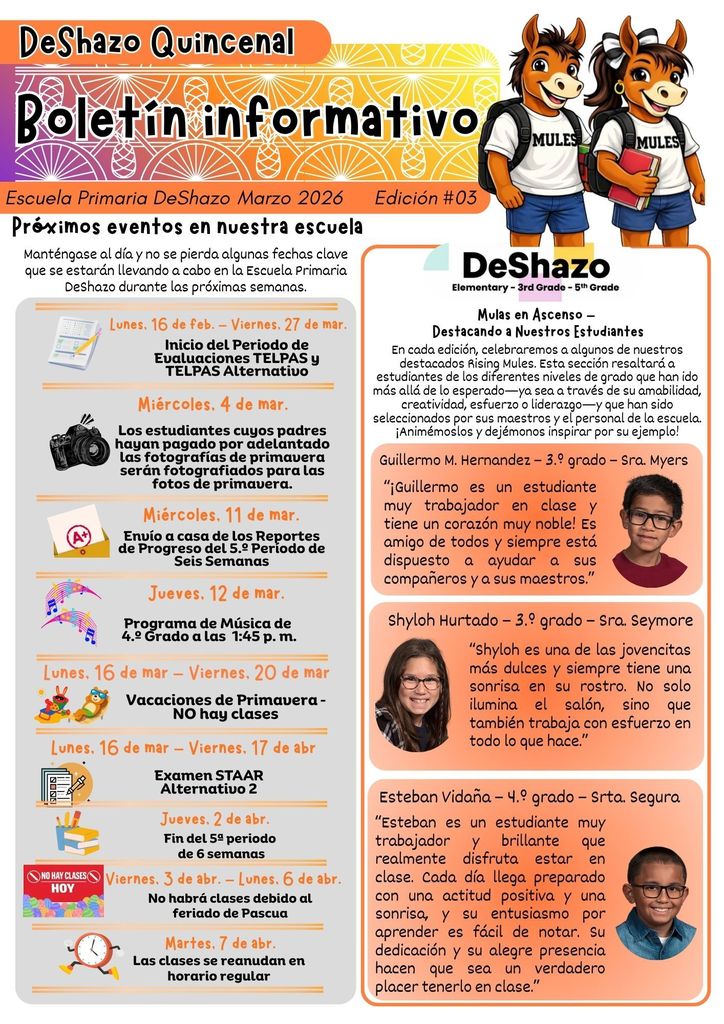 26.03.03 - DeShazo Bi-Weekly Newsletter - Mar. 2026 - Issue #03 - Bilingual - Page 2