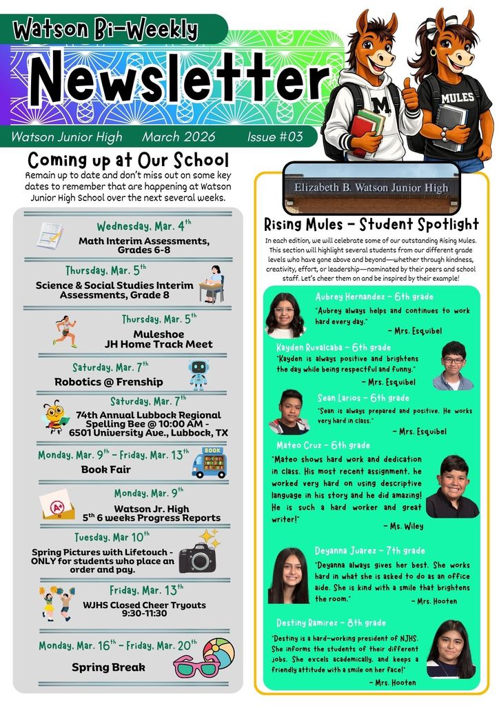 26.03.04 - Watson Bi-Weekly Newsletter - Mar. 2026 - Issue #03 - Bilingual - Page 1